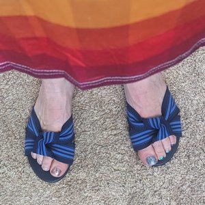 Rothy's The Knot Cobalt Stripe 7.5 Originally $115